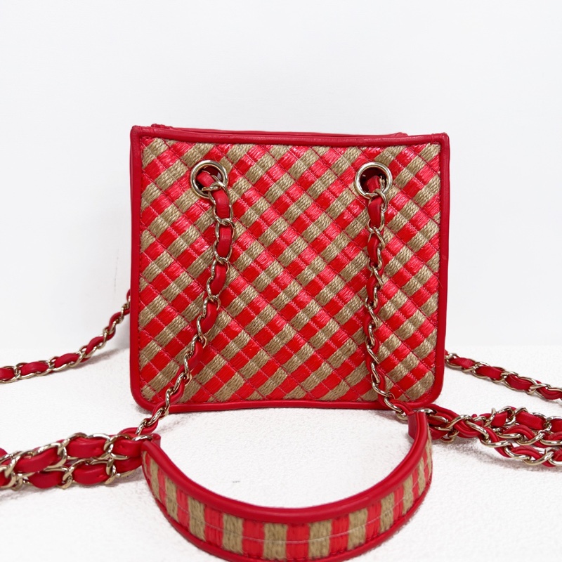 Chanel • 稀有拉菲草編織托特包 可斜背-2