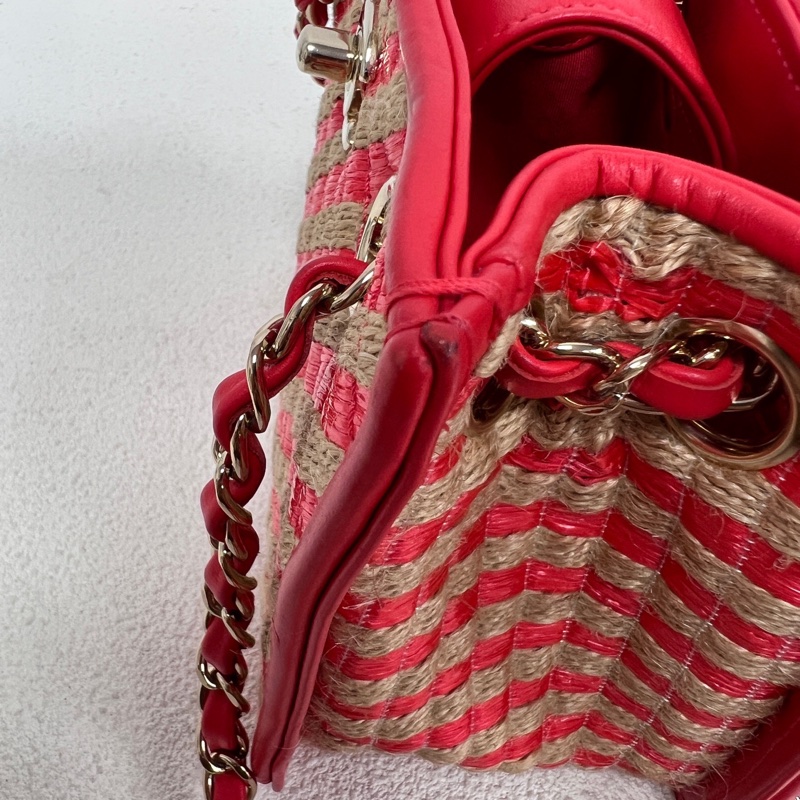 Chanel • 稀有拉菲草編織托特包 可斜背-6