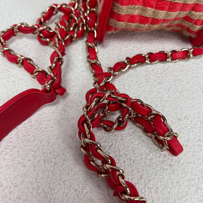 Chanel • 稀有拉菲草編織托特包 可斜背-16