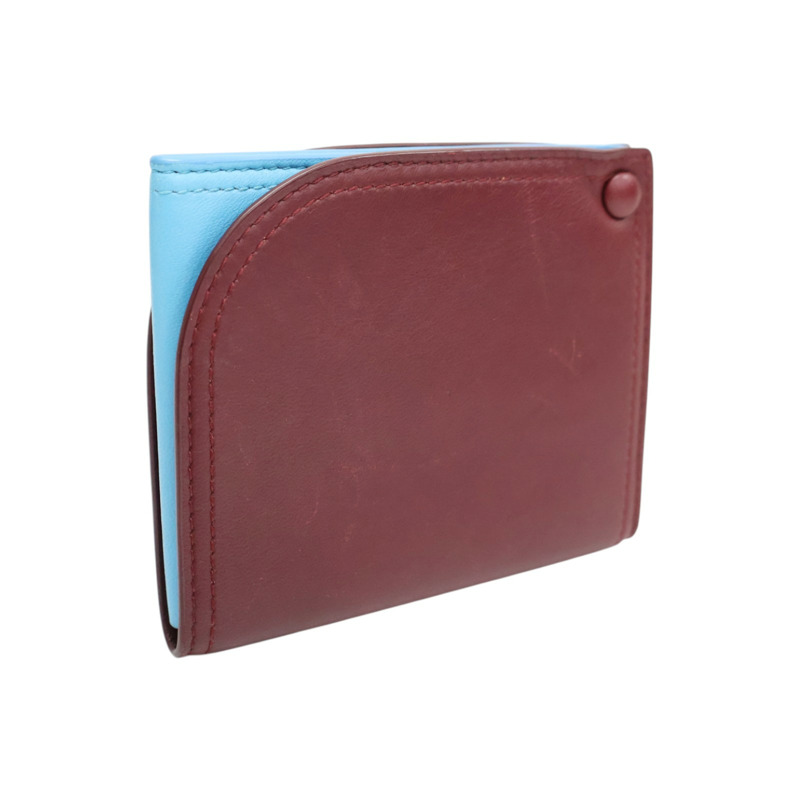 紅/藍色 羊皮 卡片夾【BOTTEGA VENETA BV 寶緹嘉】-1