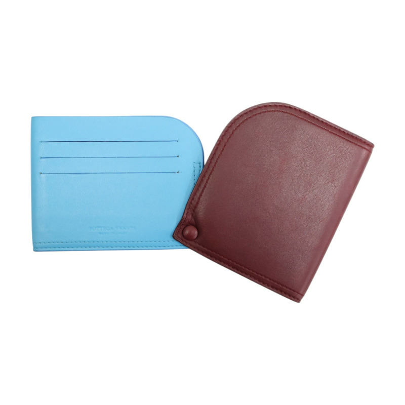 紅/藍色 羊皮 卡片夾【BOTTEGA VENETA BV 寶緹嘉】-3