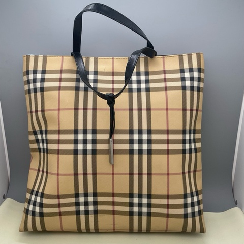 Burberr博柏利格紋手提包 電腦包 旅行包 尺寸：35✖️33✖️12cm  🈚附件