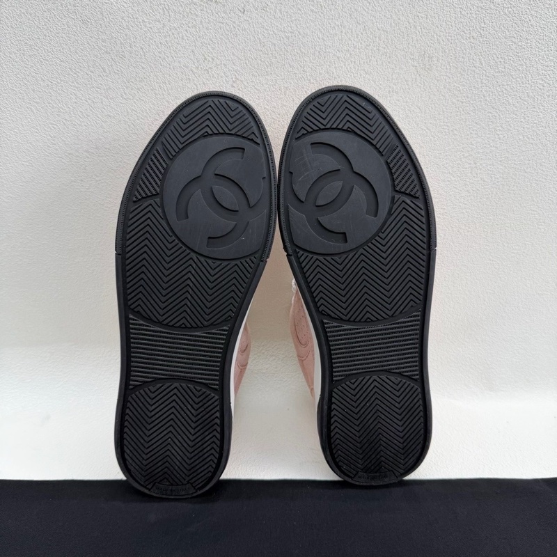 CHANEL香奈兒 麂皮雙C大logo 絨面革 女款 粉色 37.5碼-6