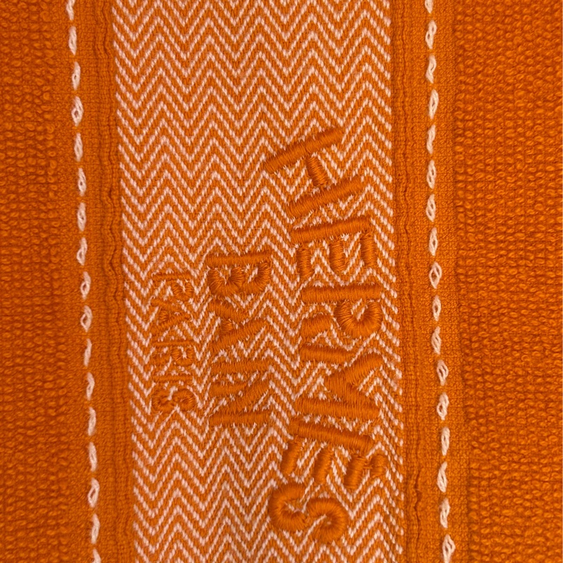 Hermes *100%純棉*經典色沙滩巾 (浴巾 )👩🏻🦰未使用全新品;尺寸約95*140cm-3