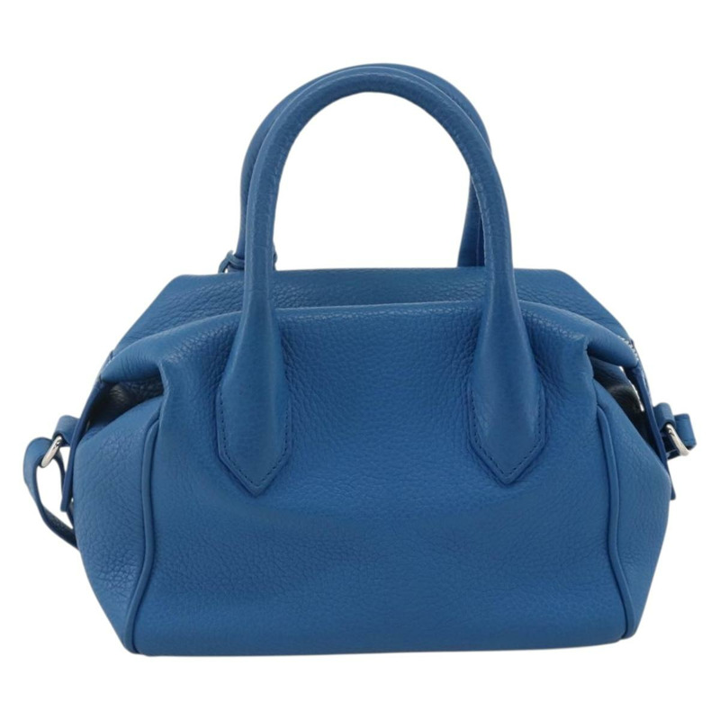 【日本直送】BALENCIAGA Infanta 手提包皮革 2way 藍色銀色 390922 正品 mr2222A-1