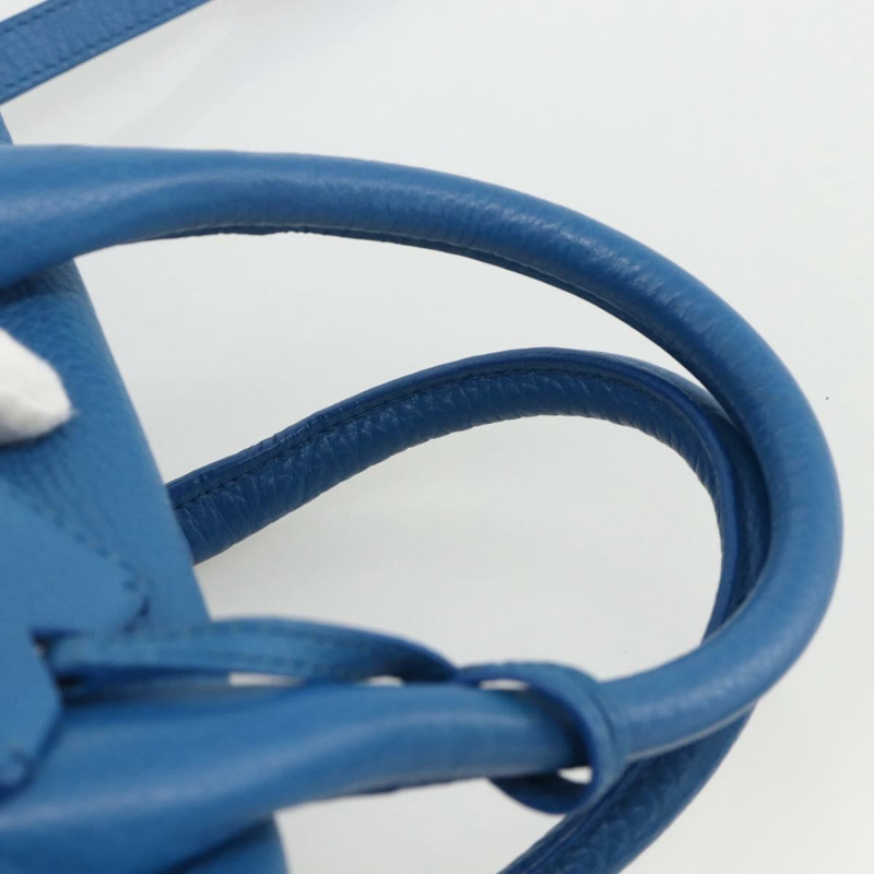 【日本直送】BALENCIAGA Infanta 手提包皮革 2way 藍色銀色 390922 正品 mr2222A-7