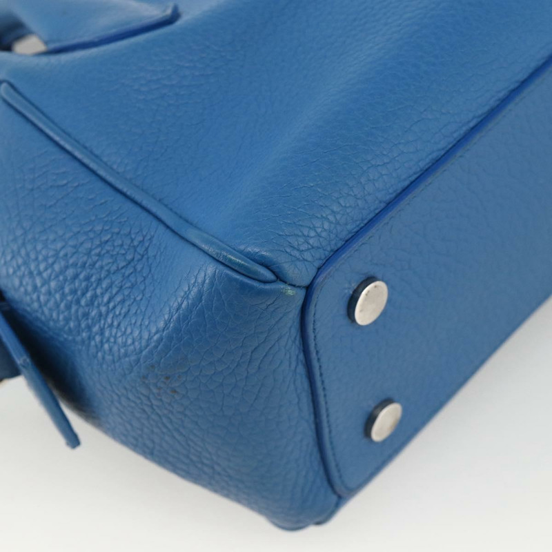 【日本直送】BALENCIAGA Infanta 手提包皮革 2way 藍色銀色 390922 正品 mr2222A-9