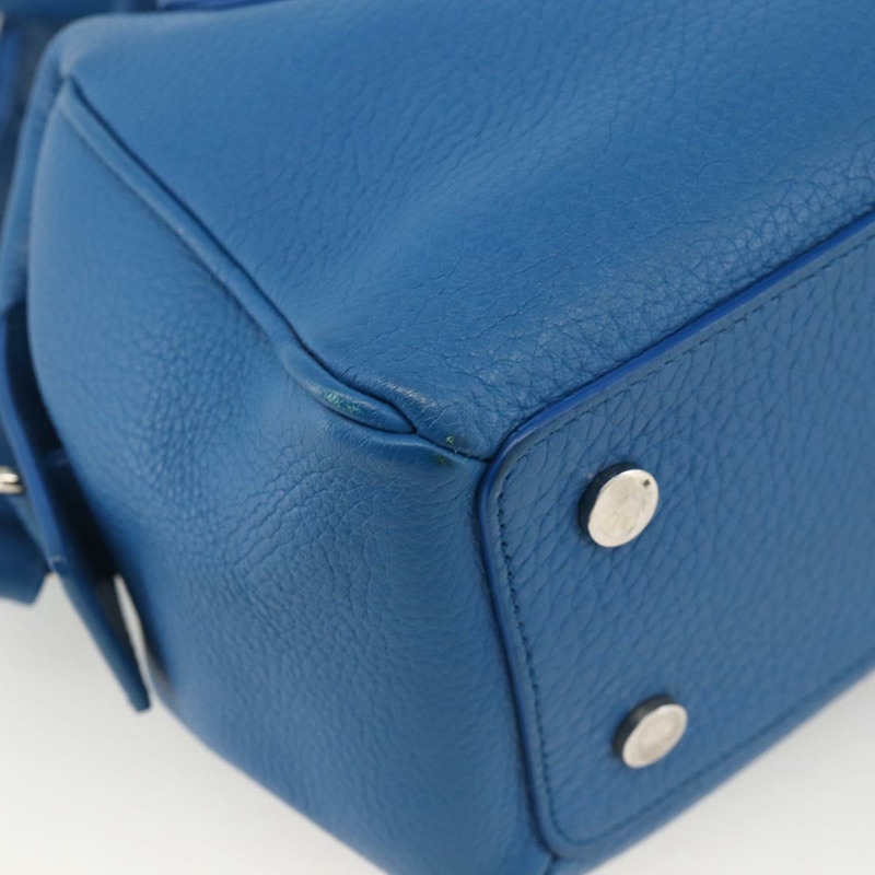 【日本直送】BALENCIAGA Infanta 手提包皮革 2way 藍色銀色 390922 正品 mr2222A-15