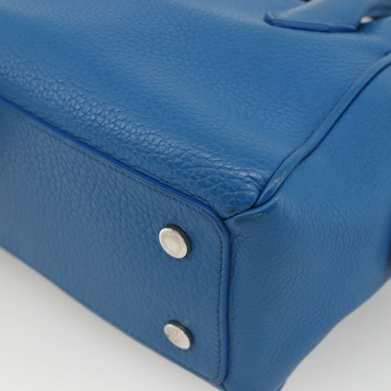 【日本直送】BALENCIAGA Infanta 手提包皮革 2way 藍色銀色 390922 正品 mr2222A-16