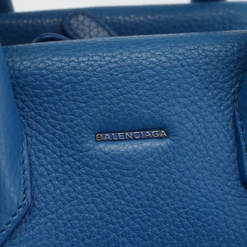 【日本直送】BALENCIAGA Infanta 手提包皮革 2way 藍色銀色 390922 正品 mr2222A-18
