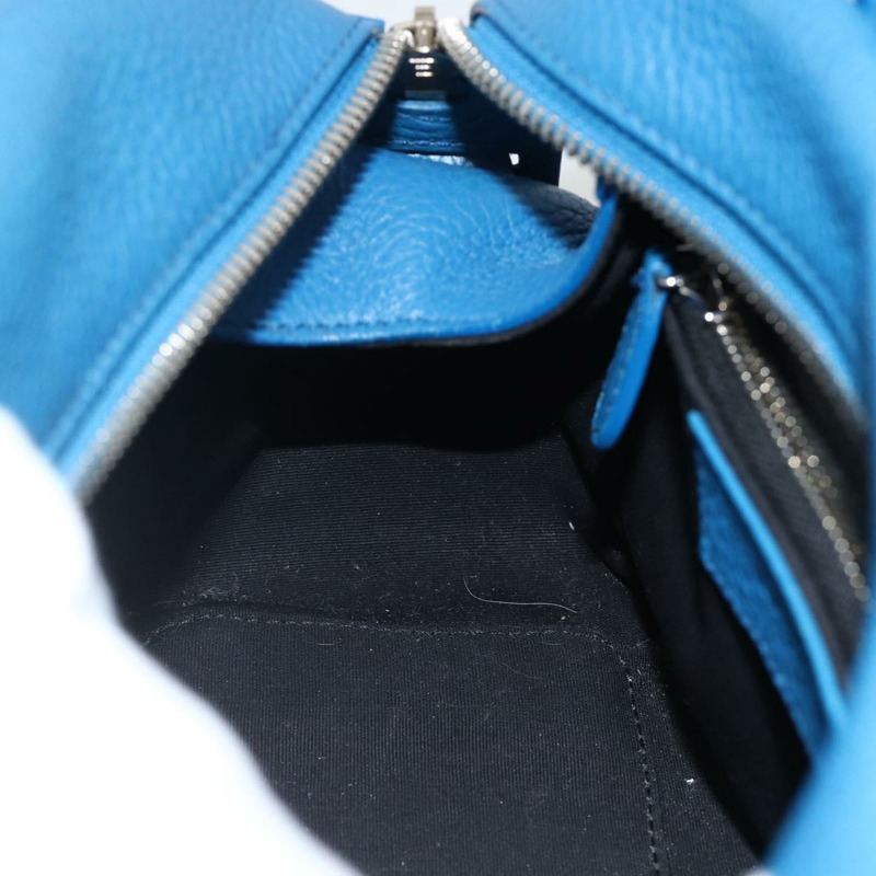 【日本直送】BALENCIAGA Infanta 手提包皮革 2way 藍色銀色 390922 正品 mr2222A-22