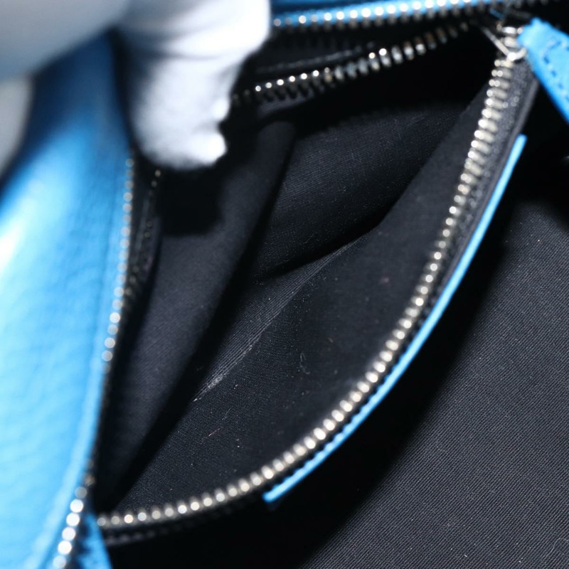 【日本直送】BALENCIAGA Infanta 手提包皮革 2way 藍色銀色 390922 正品 mr2222A-24