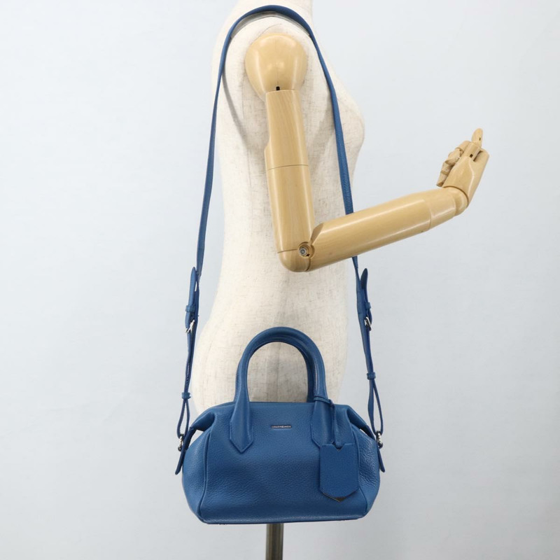 【日本直送】BALENCIAGA Infanta 手提包皮革 2way 藍色銀色 390922 正品 mr2222A-25