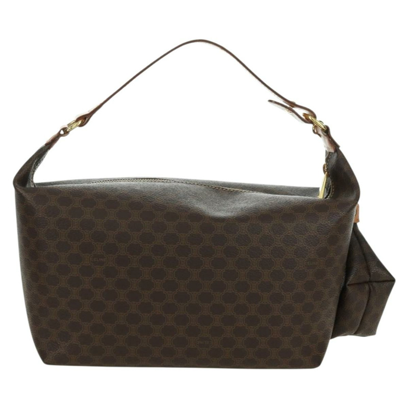 【日本直送】CELINE Macadam帆布手提包 PVC皮革 棕色金色 正品 SW2249V-1