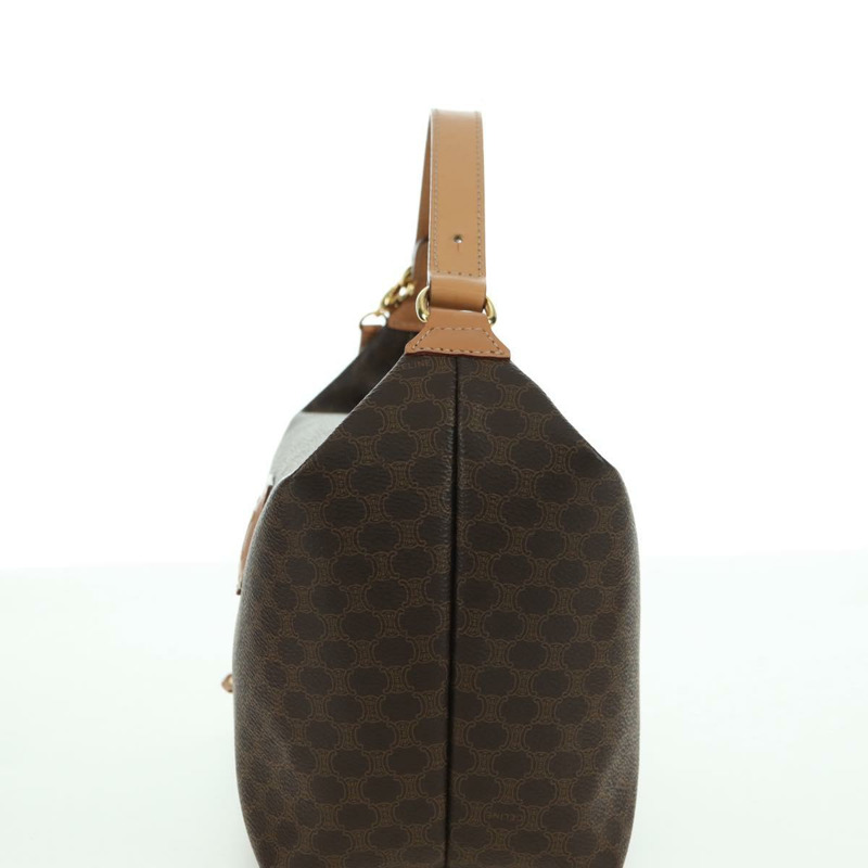 【日本直送】CELINE Macadam帆布手提包 PVC皮革 棕色金色 正品 SW2249V-2