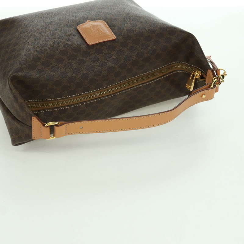 【日本直送】CELINE Macadam帆布手提包 PVC皮革 棕色金色 正品 SW2249V-7