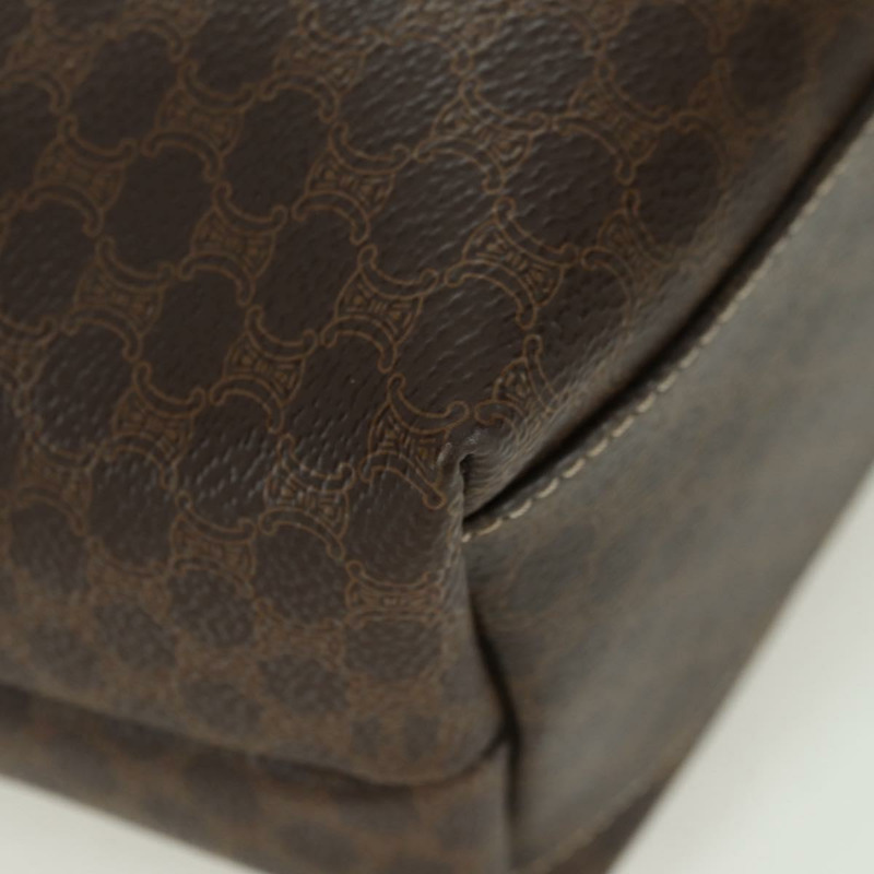 【日本直送】CELINE Macadam帆布手提包 PVC皮革 棕色金色 正品 SW2249V-8