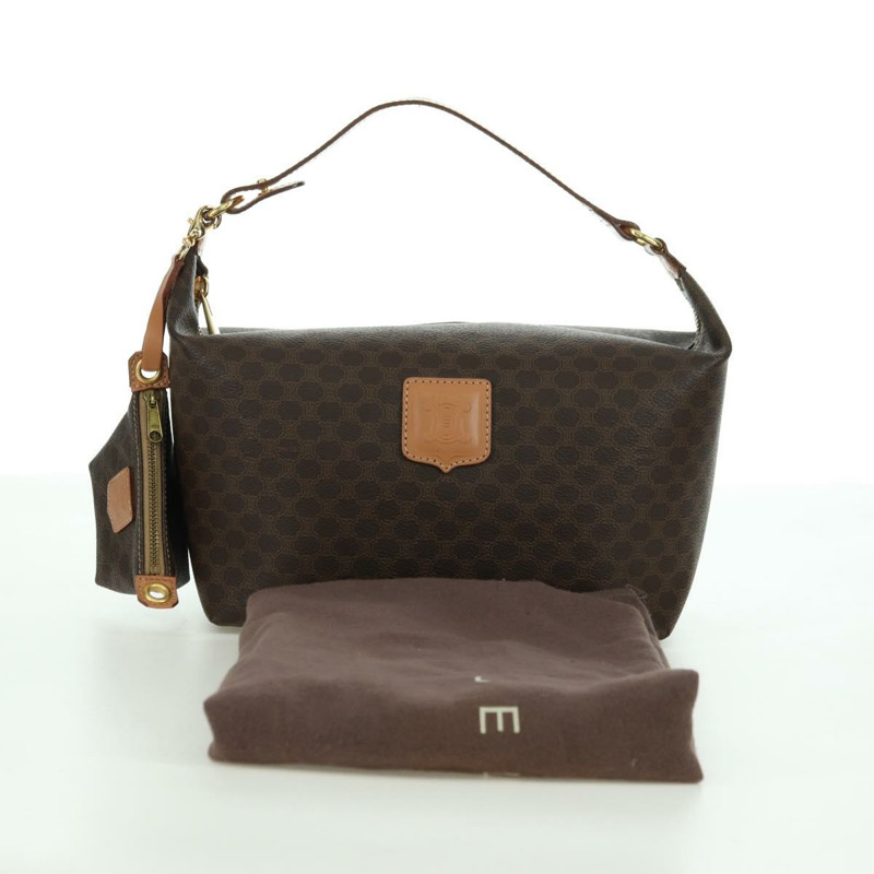 【日本直送】CELINE Macadam帆布手提包 PVC皮革 棕色金色 正品 SW2249V-11