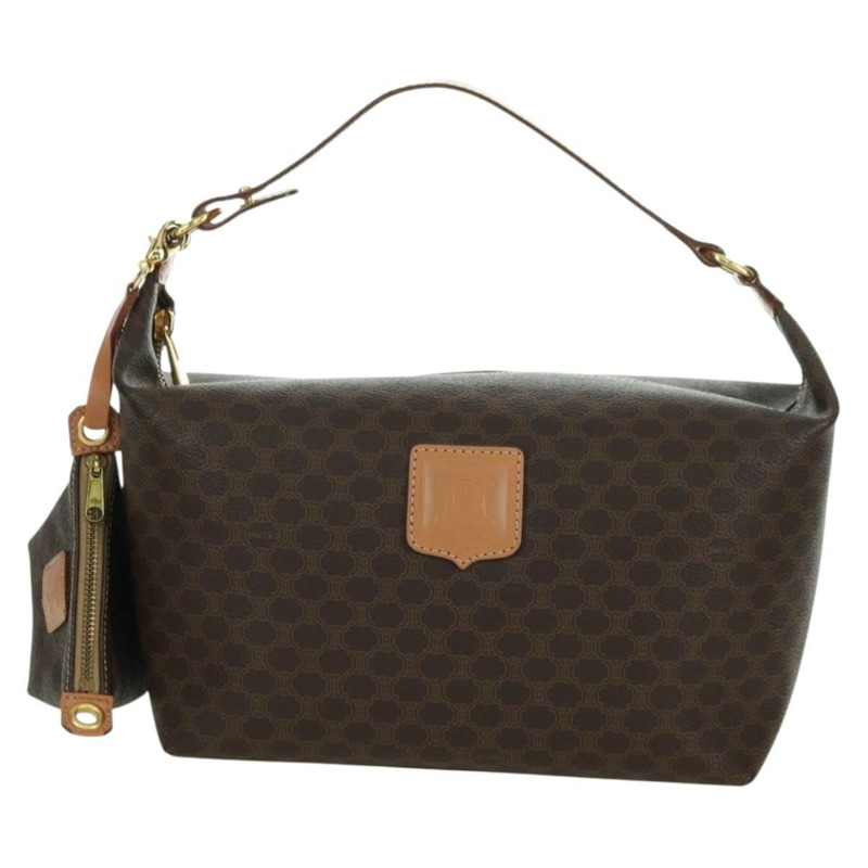 【日本直送】CELINE Macadam帆布手提包 PVC皮革 棕色金色 正品 SW2249V-12