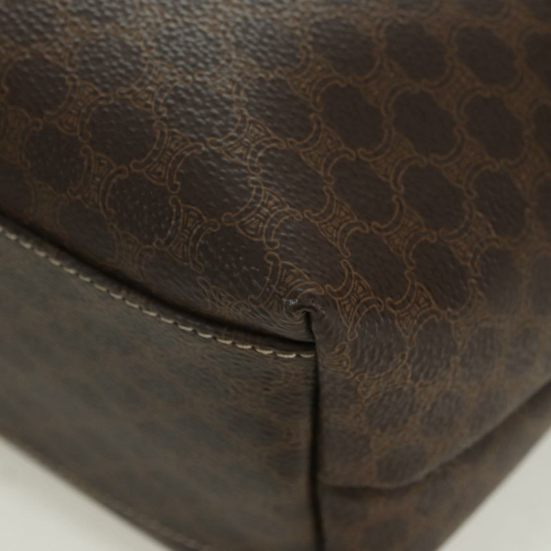 【日本直送】CELINE Macadam帆布手提包 PVC皮革 棕色金色 正品 SW2249V-14