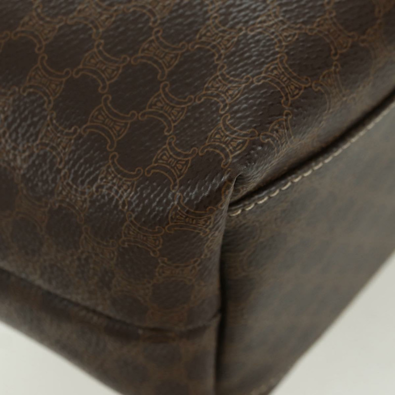 【日本直送】CELINE Macadam帆布手提包 PVC皮革 棕色金色 正品 SW2249V-15