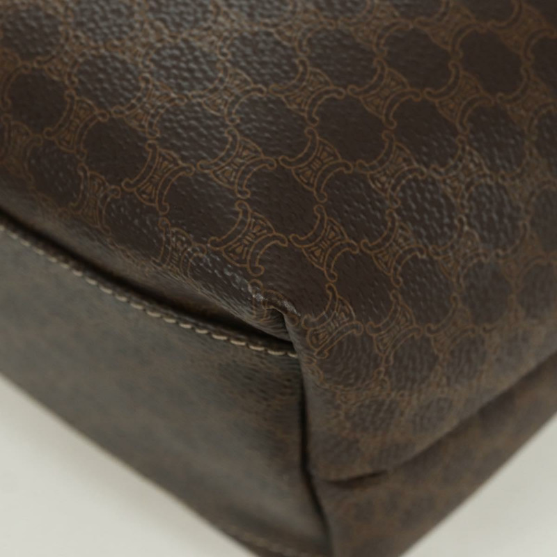 【日本直送】CELINE Macadam帆布手提包 PVC皮革 棕色金色 正品 SW2249V-16