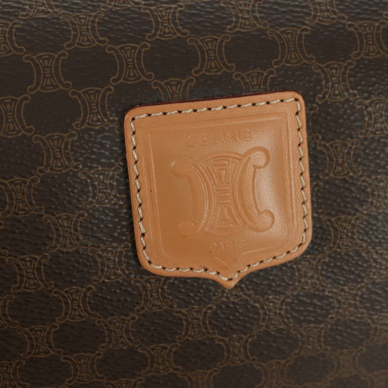 【日本直送】CELINE Macadam帆布手提包 PVC皮革 棕色金色 正品 SW2249V-17