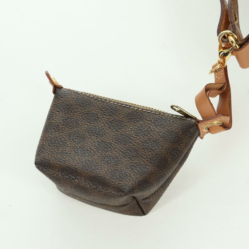 【日本直送】CELINE Macadam帆布手提包 PVC皮革 棕色金色 正品 SW2249V-19