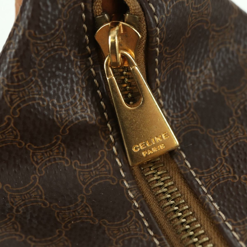 【日本直送】CELINE Macadam帆布手提包 PVC皮革 棕色金色 正品 SW2249V-21