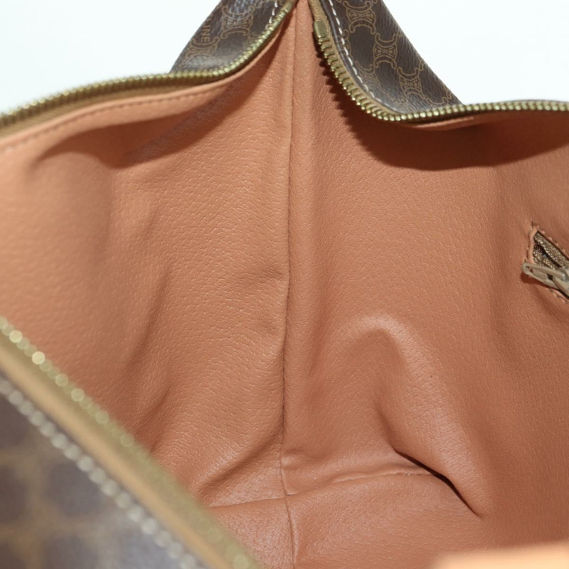 【日本直送】CELINE Macadam帆布手提包 PVC皮革 棕色金色 正品 SW2249V-23