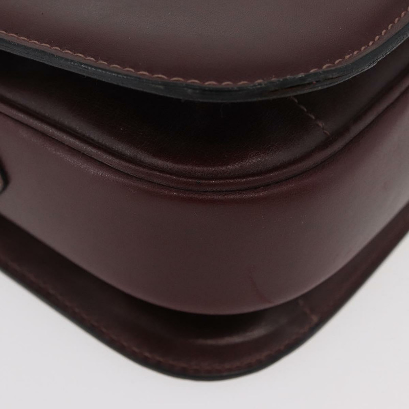 【日本直送】CELINE 馬車圖案單背包,波爾多紅金色皮革,正品編號 174318A-8