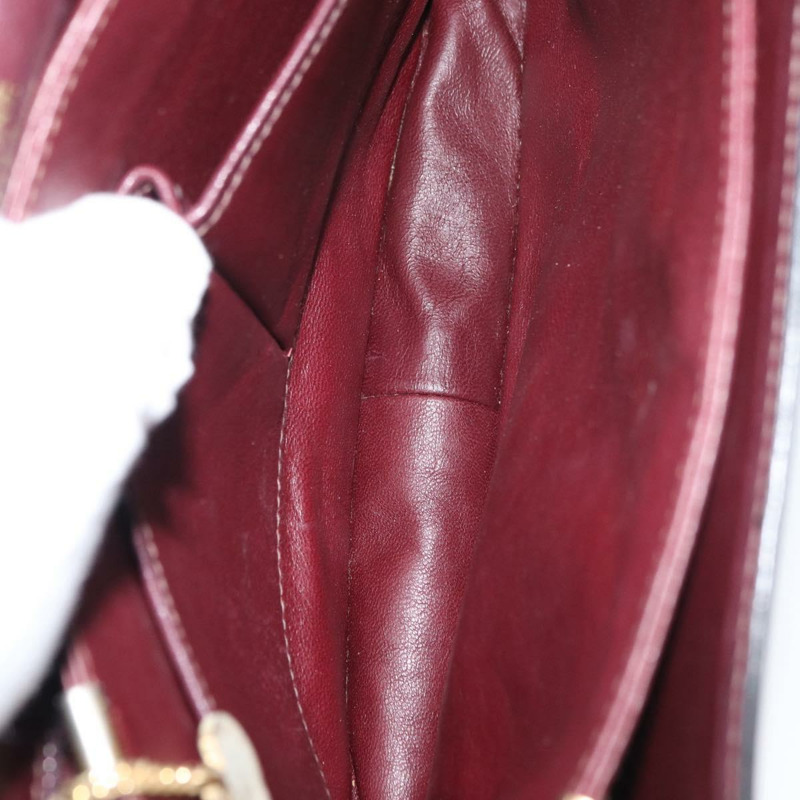 【日本直送】CELINE 馬車圖案單背包,波爾多紅金色皮革,正品編號 174318A-9