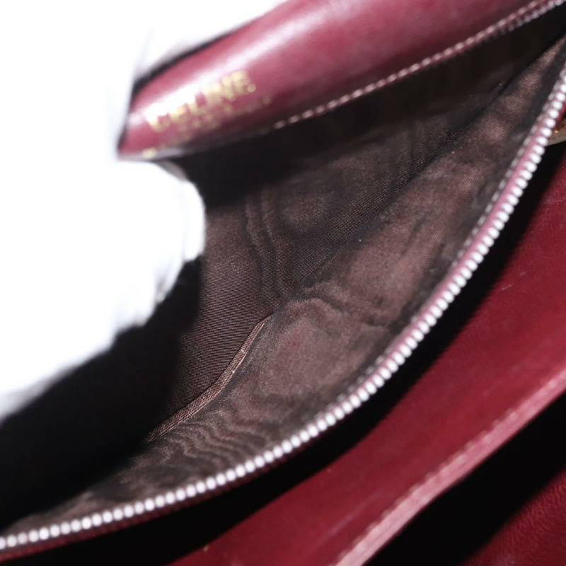 【日本直送】CELINE 馬車圖案單背包,波爾多紅金色皮革,正品編號 174318A-10