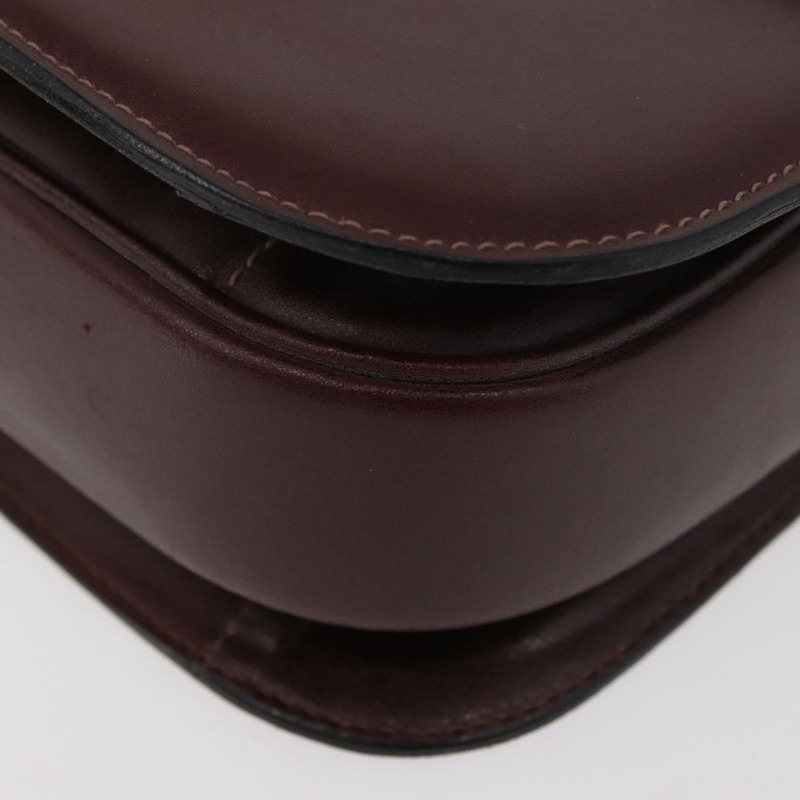 【日本直送】CELINE 馬車圖案單背包,波爾多紅金色皮革,正品編號 174318A-13