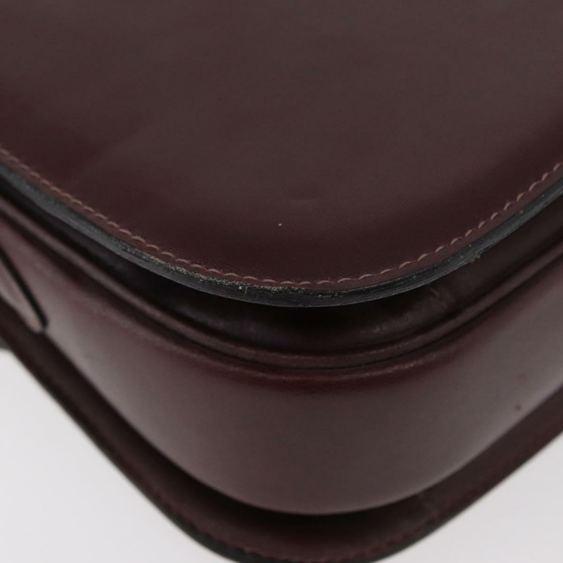 【日本直送】CELINE 馬車圖案單背包,波爾多紅金色皮革,正品編號 174318A-14