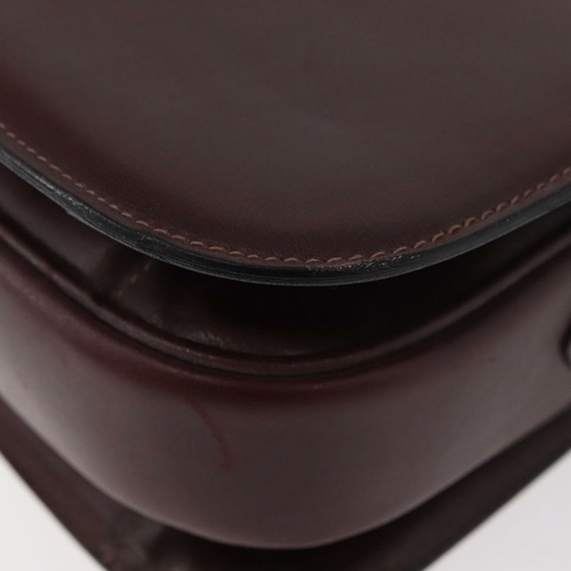 【日本直送】CELINE 馬車圖案單背包,波爾多紅金色皮革,正品編號 174318A-15