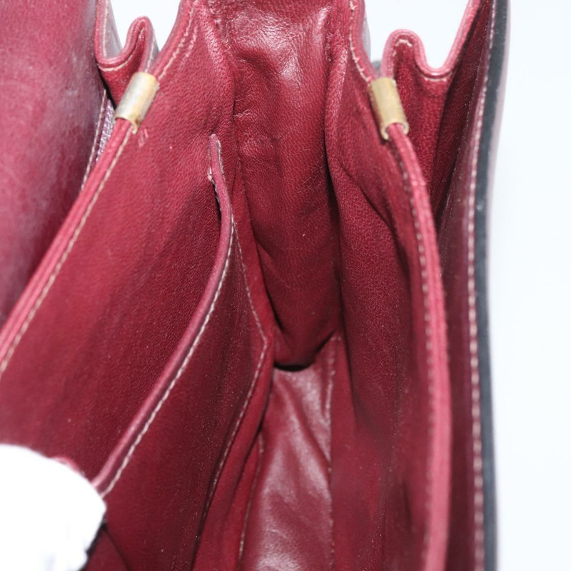 【日本直送】CELINE 馬車圖案單背包,波爾多紅金色皮革,正品編號 174318A-19