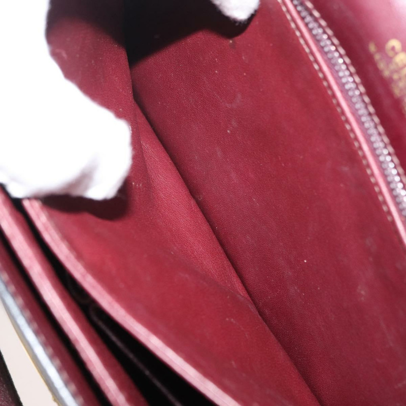 【日本直送】CELINE 馬車圖案單背包,波爾多紅金色皮革,正品編號 174318A-22