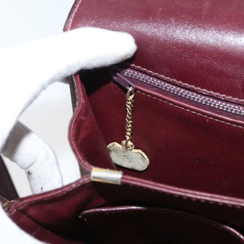 【日本直送】CELINE 馬車圖案單背包,波爾多紅金色皮革,正品編號 174318A-23