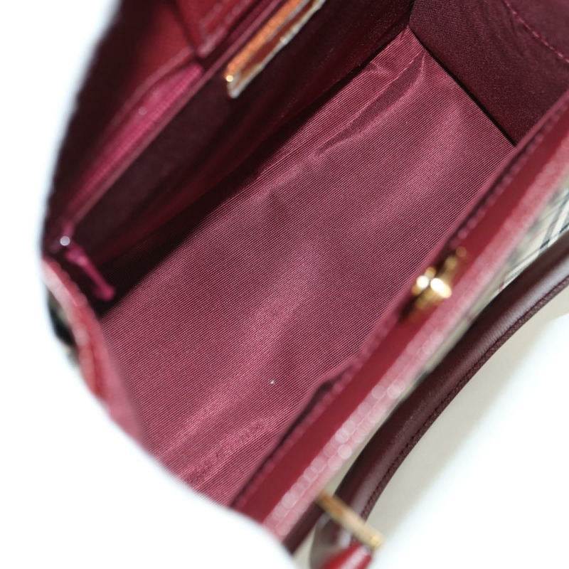 【日本直送】BURBERRY Nova 格紋手提包帆布皮革米色金色正品 am11220V-11