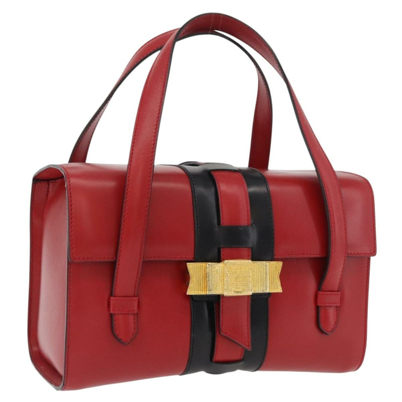 【日本直送】CELINE 手提包 皮革 紅色 金色 正品 YKZ1471A-0