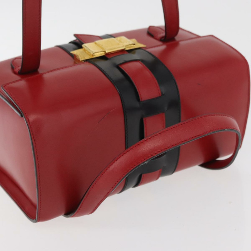 【日本直送】CELINE 手提包 皮革 紅色 金色 正品 YKZ1471A-5