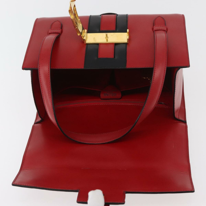 【日本直送】CELINE 手提包 皮革 紅色 金色 正品 YKZ1471A-9
