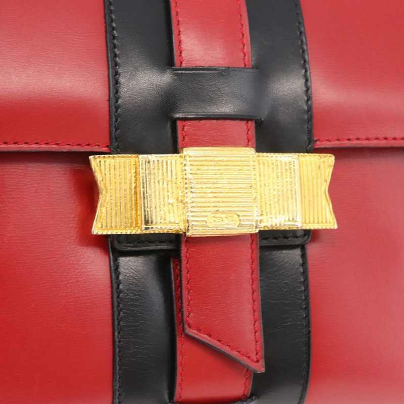 【日本直送】CELINE 手提包 皮革 紅色 金色 正品 YKZ1471A-17