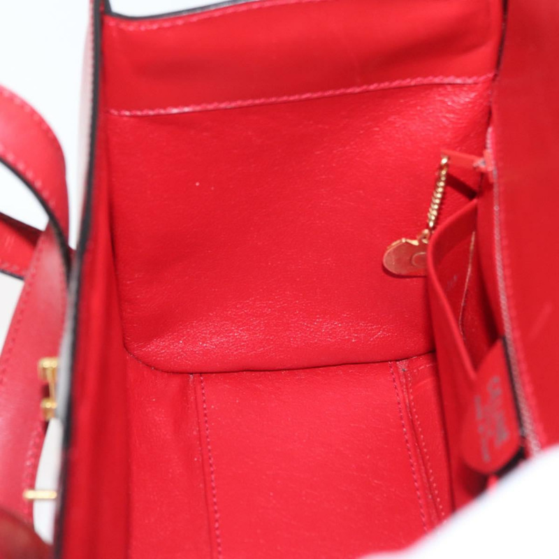 【日本直送】CELINE 手提包 皮革 紅色 金色 正品 YKZ1471A-20