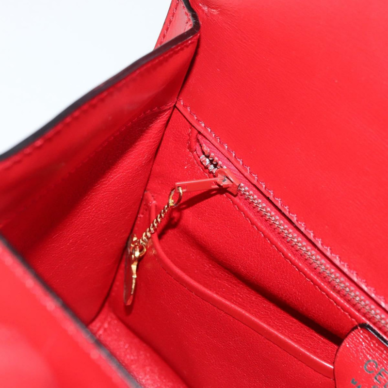 【日本直送】CELINE 手提包 皮革 紅色 金色 正品 YKZ1471A-21