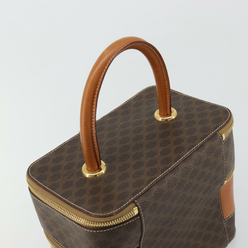 【日本直送】CELINE Macadam帆布化妝包 PVC皮革 棕色金色 正品 YKZ1479A-5