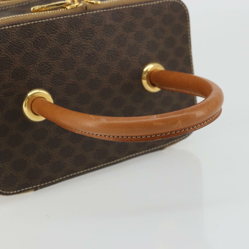 【日本直送】CELINE Macadam帆布化妝包 PVC皮革 棕色金色 正品 YKZ1479A-6