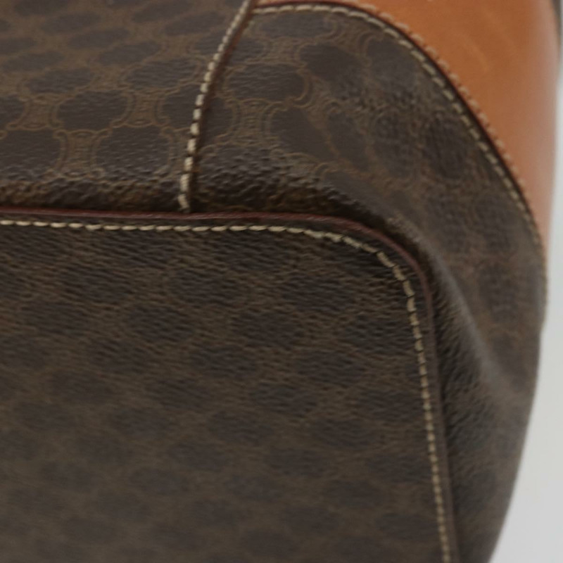 【日本直送】CELINE Macadam帆布化妝包 PVC皮革 棕色金色 正品 YKZ1479A-15