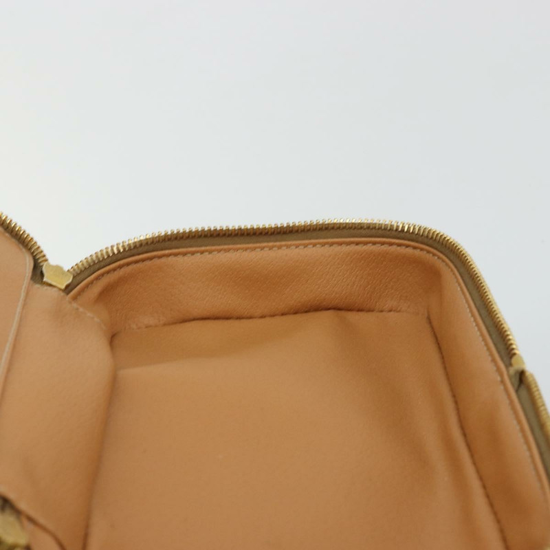 【日本直送】CELINE Macadam帆布化妝包 PVC皮革 棕色金色 正品 YKZ1479A-19